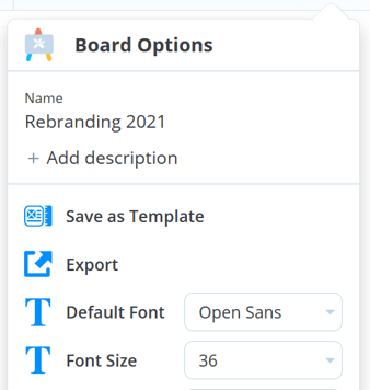 Click on the current font next to 'Default font'.