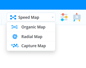 Drop-down menu for the maps styles.