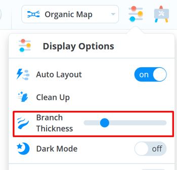 Branch Thickness option with the slider.