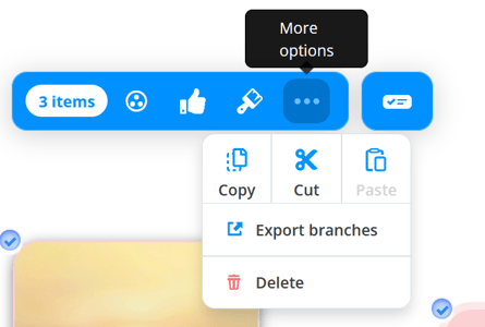 When you use multi-select you will see a toolbar appear on your screen