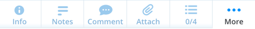 click on the"More" tab situated in the top header bar of the task.
