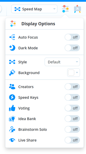 To enable the Idea Bank option, go to display options.