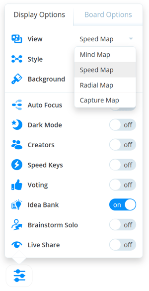 In the Display Options select Organic map.