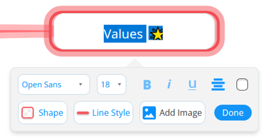 Double click chosen box branch on your Ayoa Mind Map.