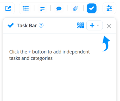 The task panel view