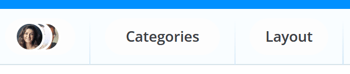 The categories button next to the layout button. 