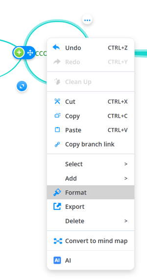 Or you can open the quick access menu by right clicking on the branch you want to edit.