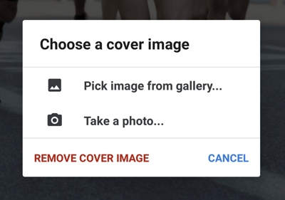 Remove Cover Image or Choose a Cover Image