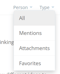 The drop-down menu under Type section