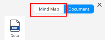 Mind Map button highlighted  