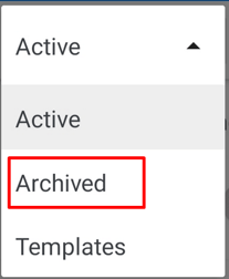 Selecting Archive section.
