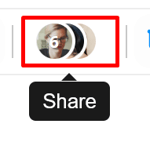 Selecting Share button.