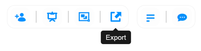 The export icon in the top right corner 