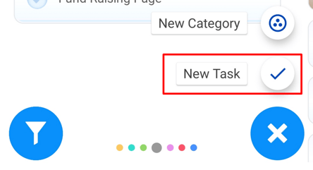 Tap the plus button to add a new task