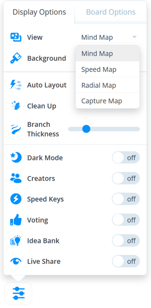 Selecting Speed map in the Display Options.