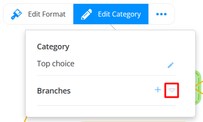 Click the down-arrow icon next to 'branches' to bring down all the branches in that category.