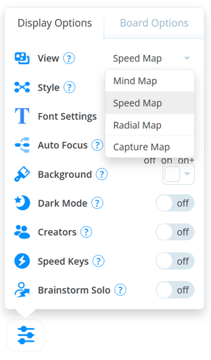 In the Display Options select Mind Map.