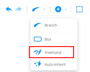 Selecting the Freehand option from Branch section.