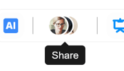 Share options with members avatars
