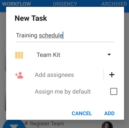 Set a task name