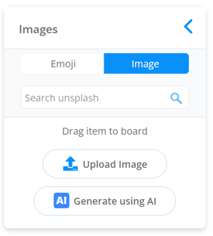 Upload button on image options