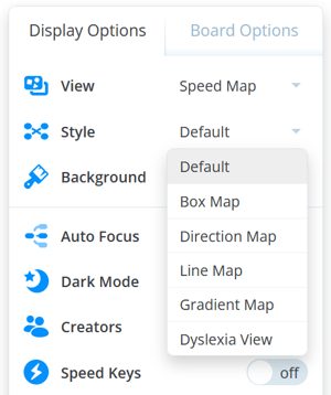 Pick a style for your speed map