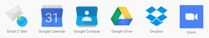 This will show you a list of different integration options
