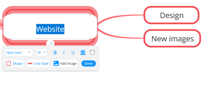 Double click branch to open format menu.