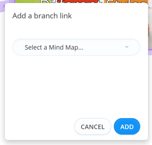 Adding link using Select a branch link  option.