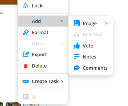 Selecting Add option and Image