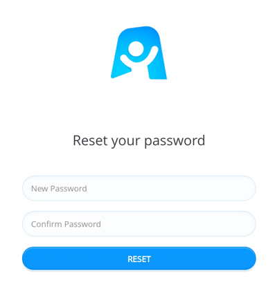 Login page for settings new password.