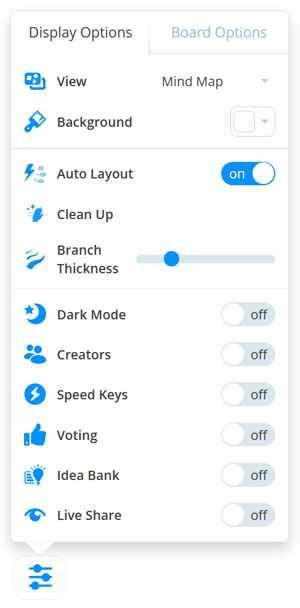 To enable the Idea Bank option, go to display options.