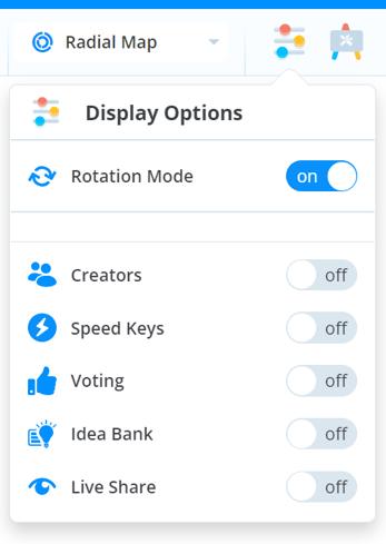 To turn the rotation off, click into the Display Options menu.