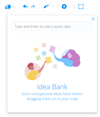 Idea Bank window opened in the top left corner 