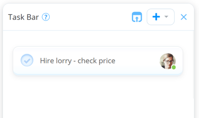 Tasks was added to the side panel. 
