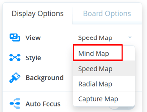 Drop-down menu for the maps styles