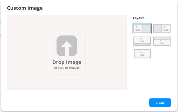 Drag an image from you computer to upload it