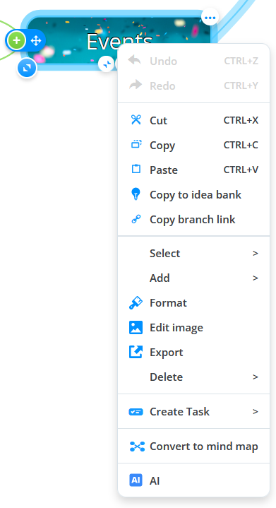 Exporting a Mind Map as a JPG or PNG image