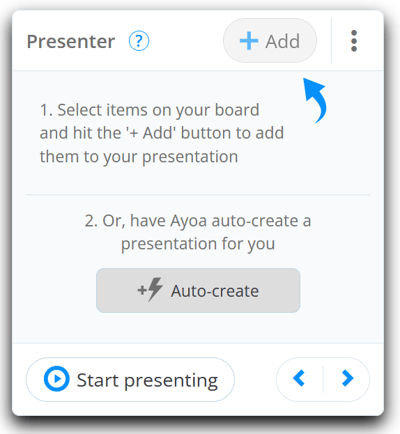 The options to create slides manually or with the auto-create option.