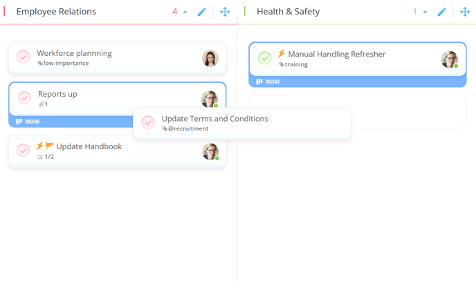 Easily reorder tasks in Workflow