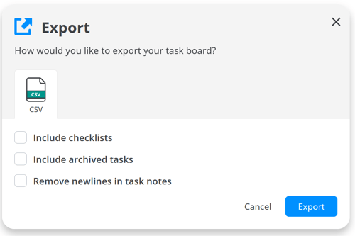 Export with CSV option.
