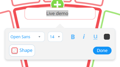 Double click segment to open formatting options.