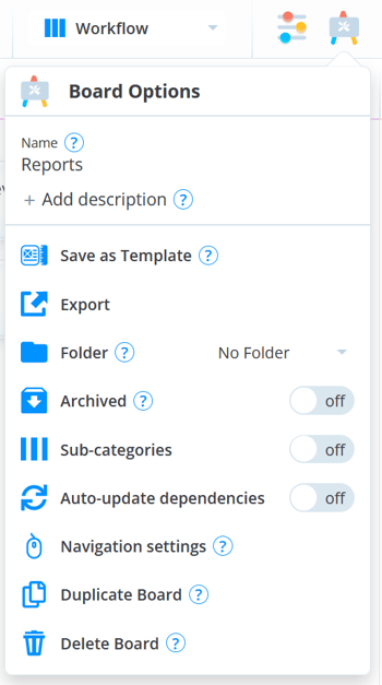 Enable workflow sub categories