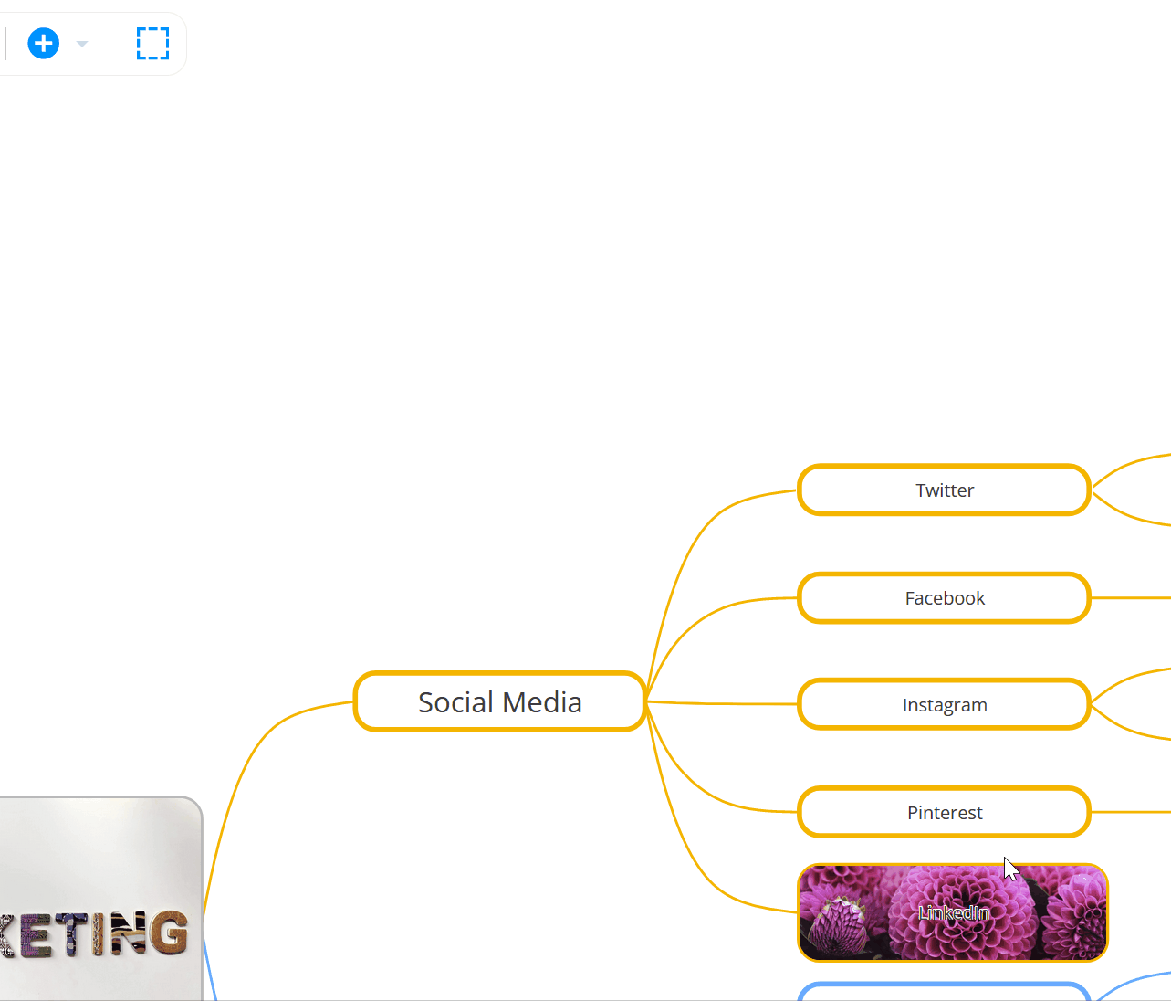 Formatting category using the multi-select toolbar.