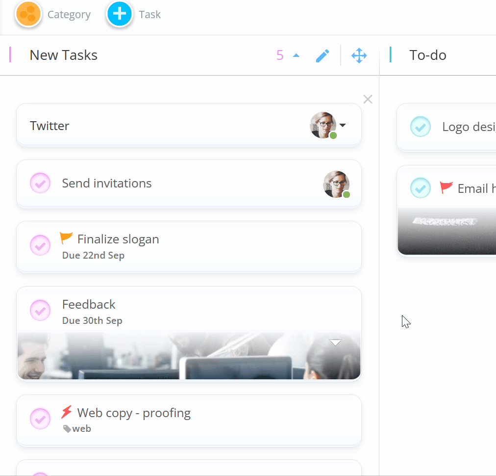 Assign task to another member on your Ayoa Task Board.