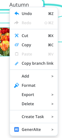 Or you can open the quick access menu by right clicking on the branch you want to edit.