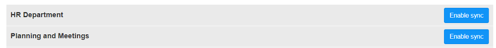 Once the Task Board has been unsynced from the calendar the icon will change to blue with the option to Enable sync.