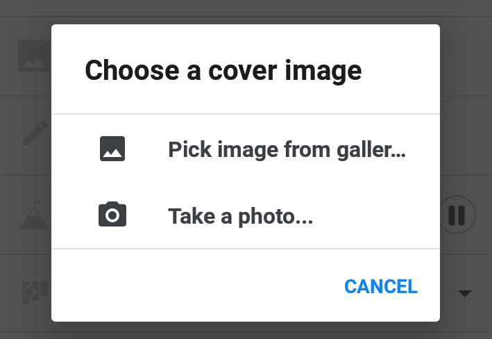  You will be given the option to choose a cover image 