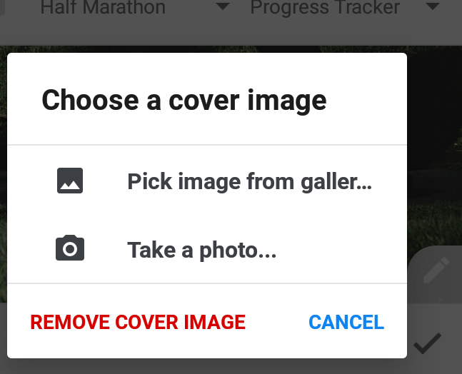 Remove Cover Image or Choose a Cover Image