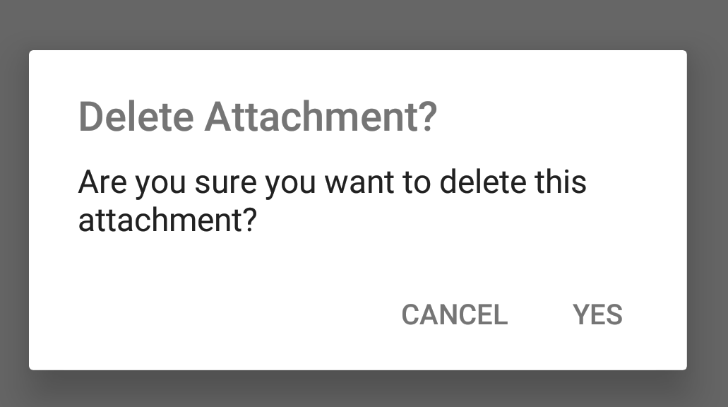 Are you sure you want to delete attachements